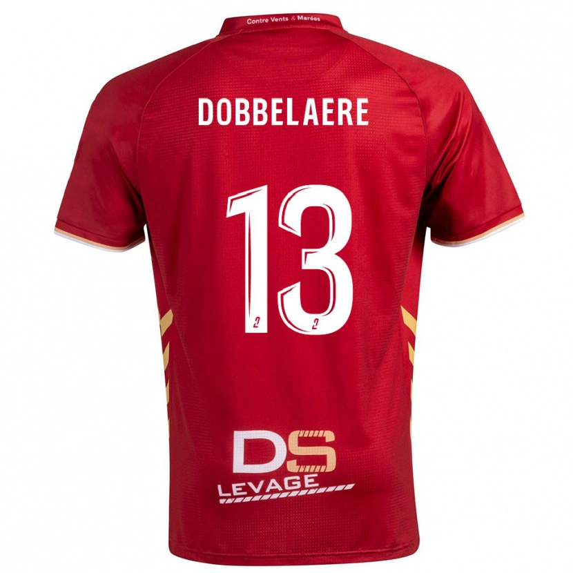 Danxen Dětské Maxime Dobbelaere #13 Burgundská Zlatá Daleko Hráčské Dresy 2025/26 Dres