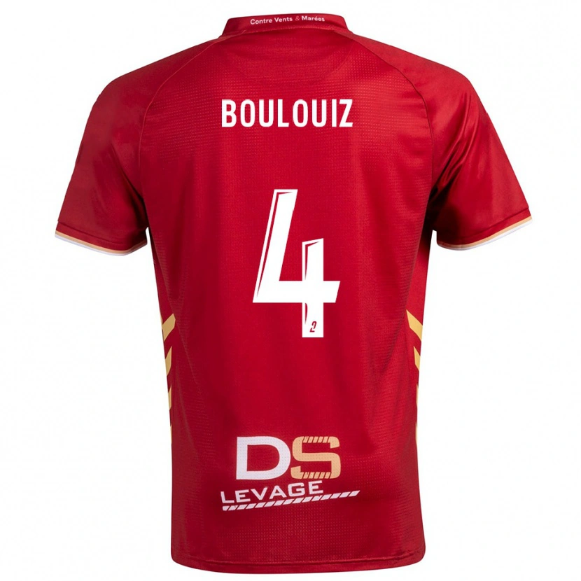 Danxen Dětské Salim Boulouiz #4 Burgundská Zlatá Daleko Hráčské Dresy 2025/26 Dres