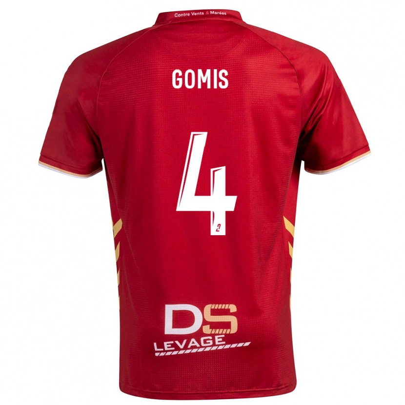 Danxen Dětské Chrome Gomis #4 Burgundská Zlatá Daleko Hráčské Dresy 2025/26 Dres