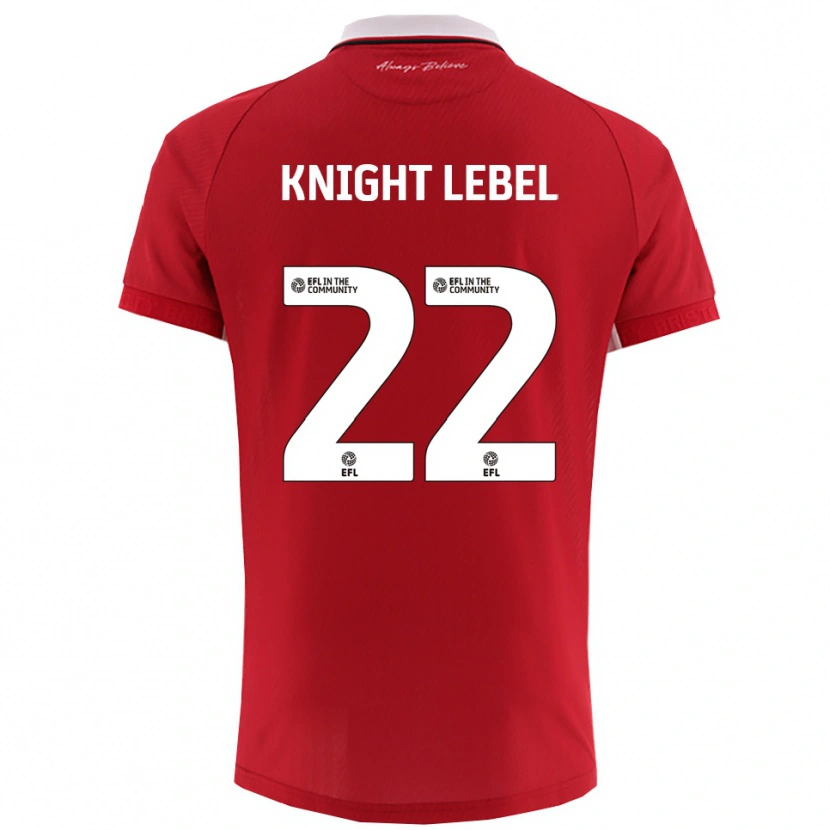 Danxen Pánské Jamie Knight-Lebel #22 Červená Bílá Domů Hráčské Dresy 2025/26 Dres