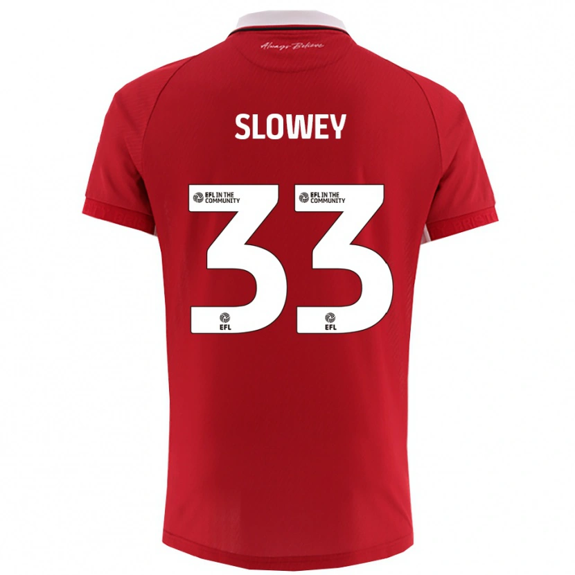 Danxen Pánské Josh Campbell-Slowey #33 Červená Bílá Domů Hráčské Dresy 2025/26 Dres