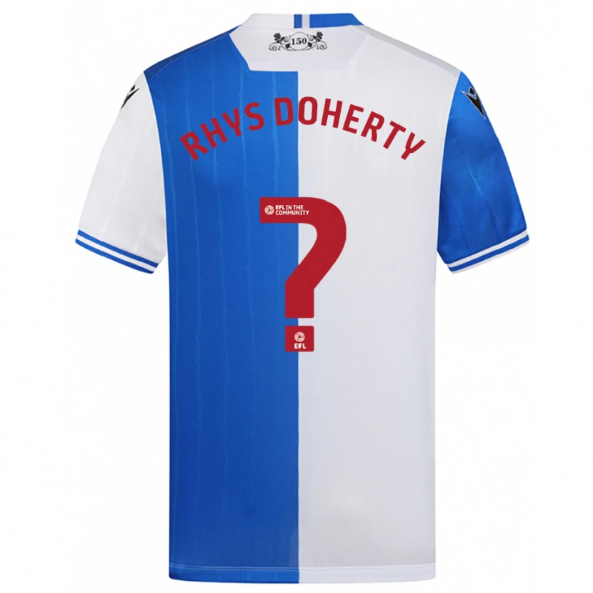 Danxen Pánské Rhys Doherty #0 Modrá Bílá Domů Hráčské Dresy 2025/26 Dres
