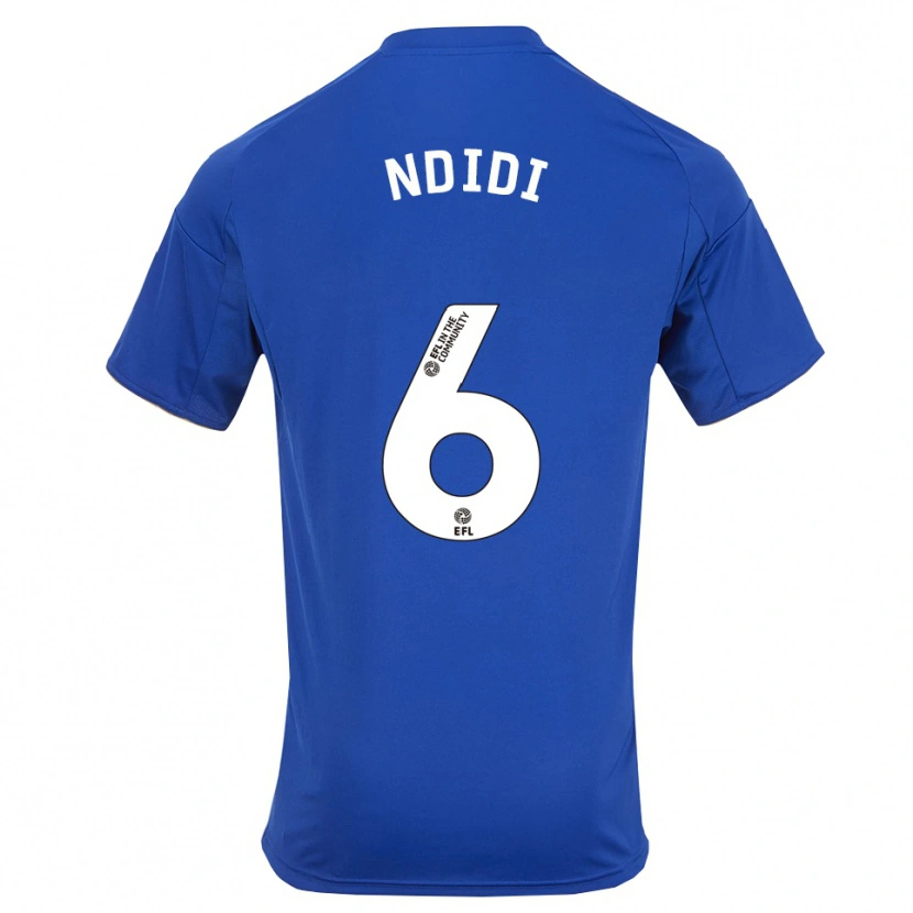 Danxen Pánské Wilfred Ndidi #6 Modrá Zlatá Domů Hráčské Dresy 2025/26 Dres