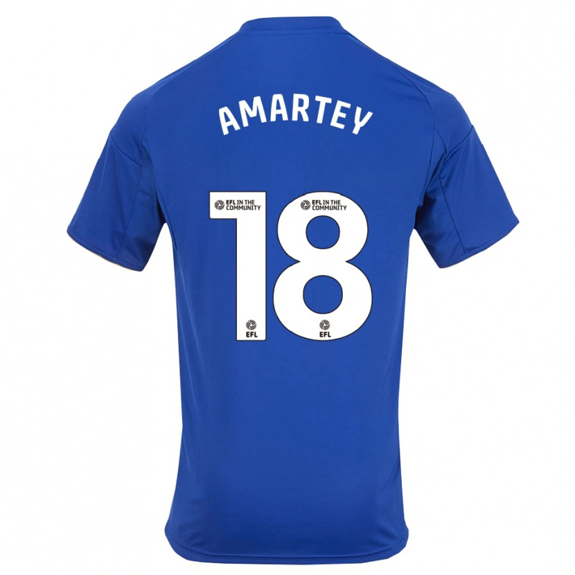 Danxen Pánské Daniel Amartey #18 Modrá Zlatá Domů Hráčské Dresy 2025/26 Dres
