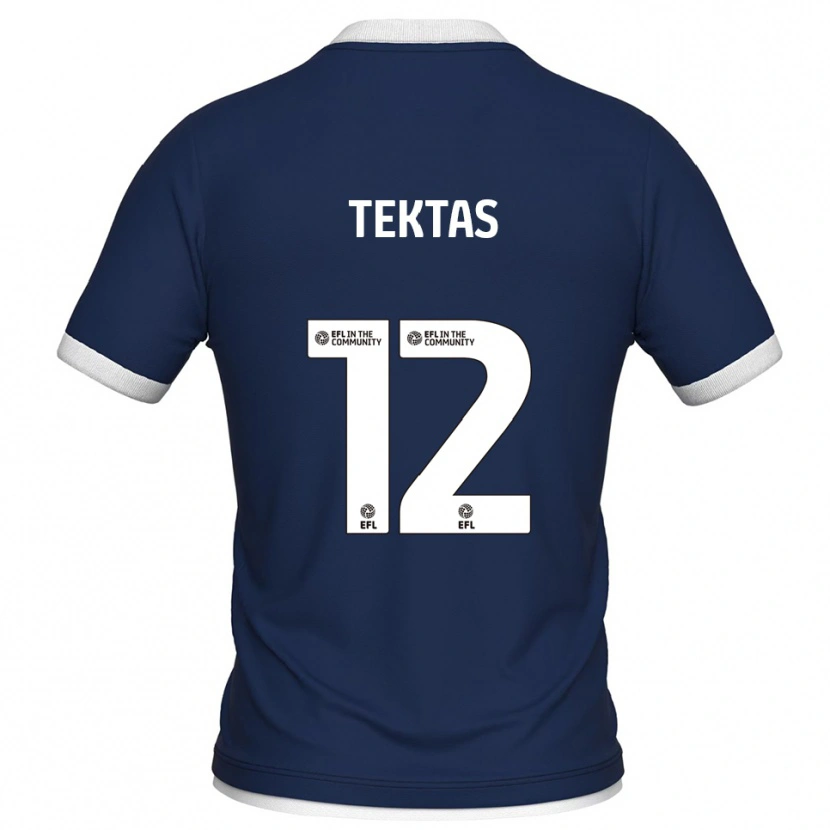 Danxen Pánské Jayden Tektas #12 Tmavě Modrá Bílá Domů Hráčské Dresy 2025/26 Dres