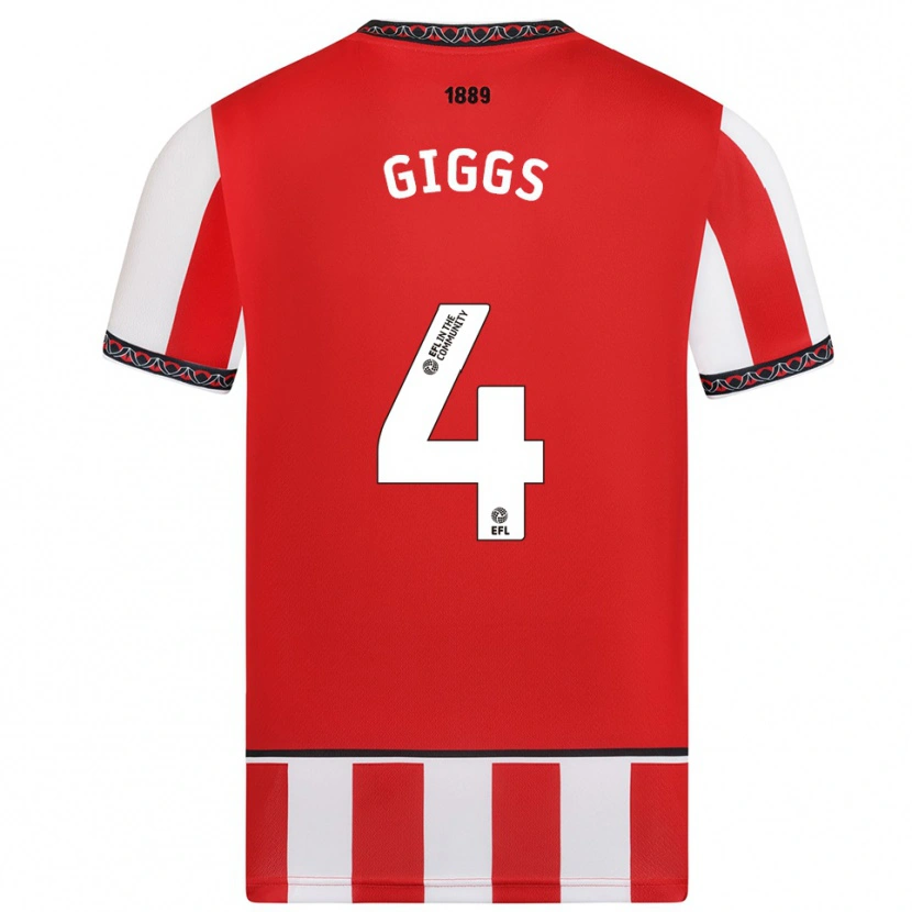 Danxen Pánské Zach Giggs #4 Červená Bílá Domů Hráčské Dresy 2025/26 Dres