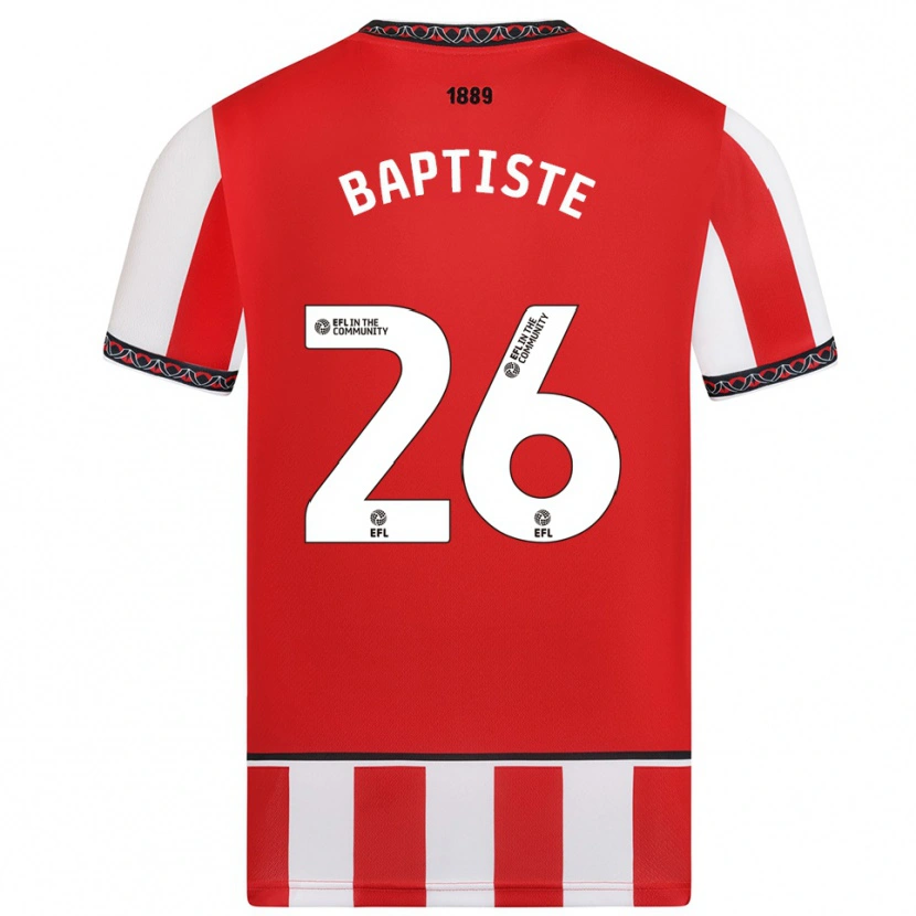 Danxen Pánské Jamal Baptiste #26 Červená Bílá Domů Hráčské Dresy 2025/26 Dres