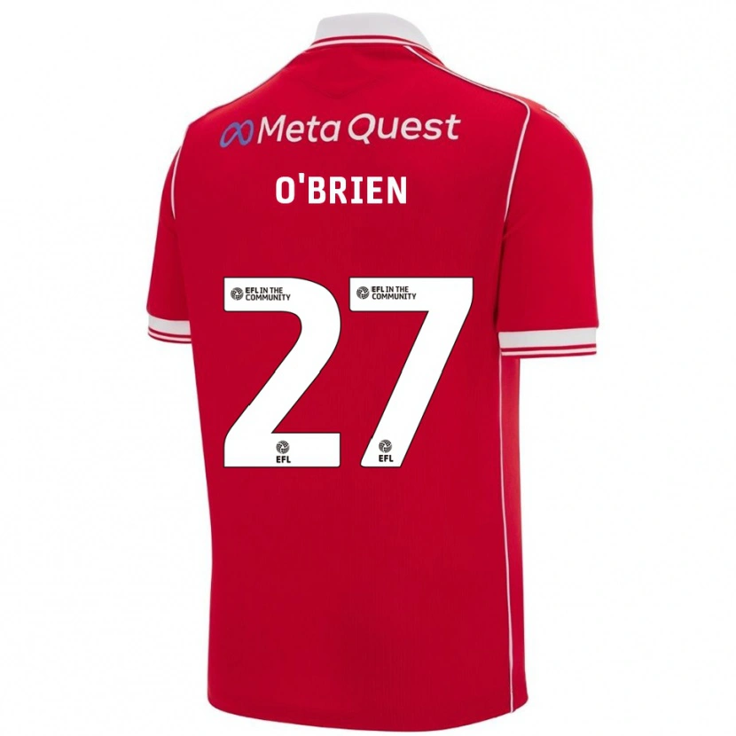 Danxen Pánské Lewis O'brien #27 Červená Bílá Domů Hráčské Dresy 2025/26 Dres