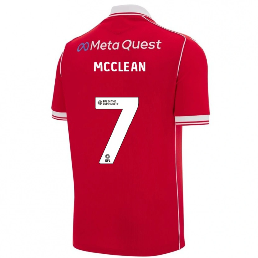 Danxen Pánské James Mcclean #7 Červená Bílá Domů Hráčské Dresy 2025/26 Dres