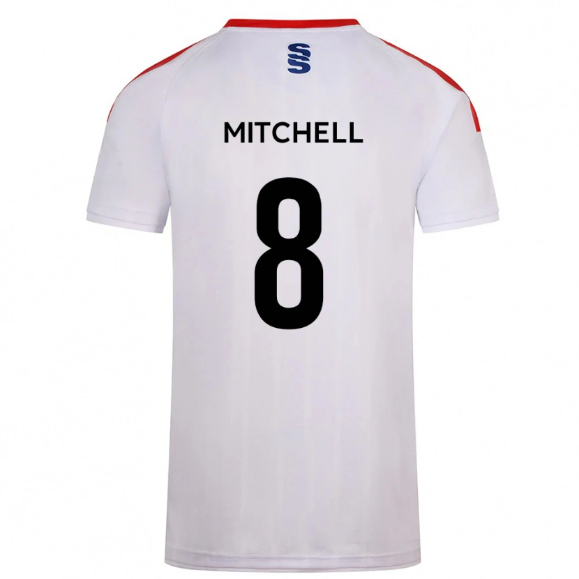 Danxen Pánské Ethan Mitchell #8 Bílá Tmavě Modrá Domů Hráčské Dresy 2025/26 Dres