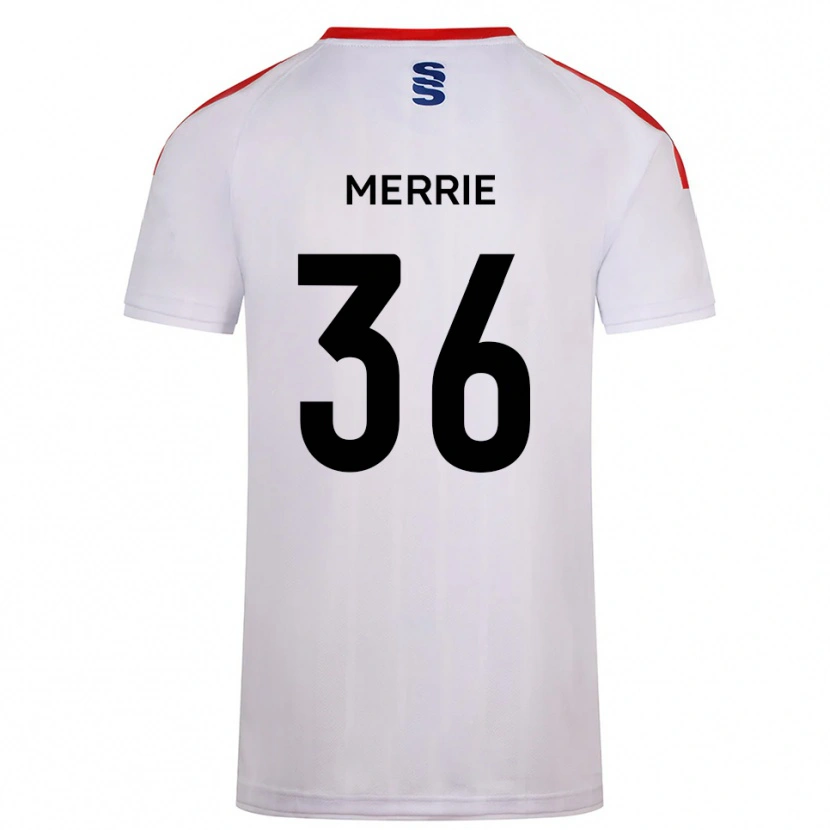 Danxen Pánské Chris Merrie #36 Bílá Tmavě Modrá Domů Hráčské Dresy 2025/26 Dres