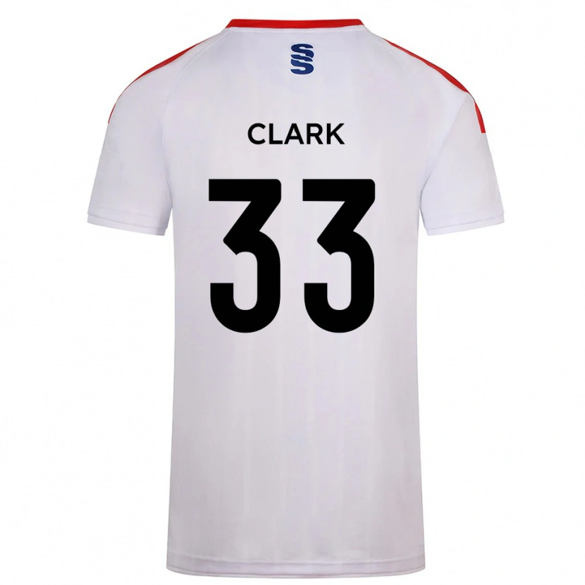 Danxen Pánské Charlie Clark #33 Bílá Tmavě Modrá Domů Hráčské Dresy 2025/26 Dres