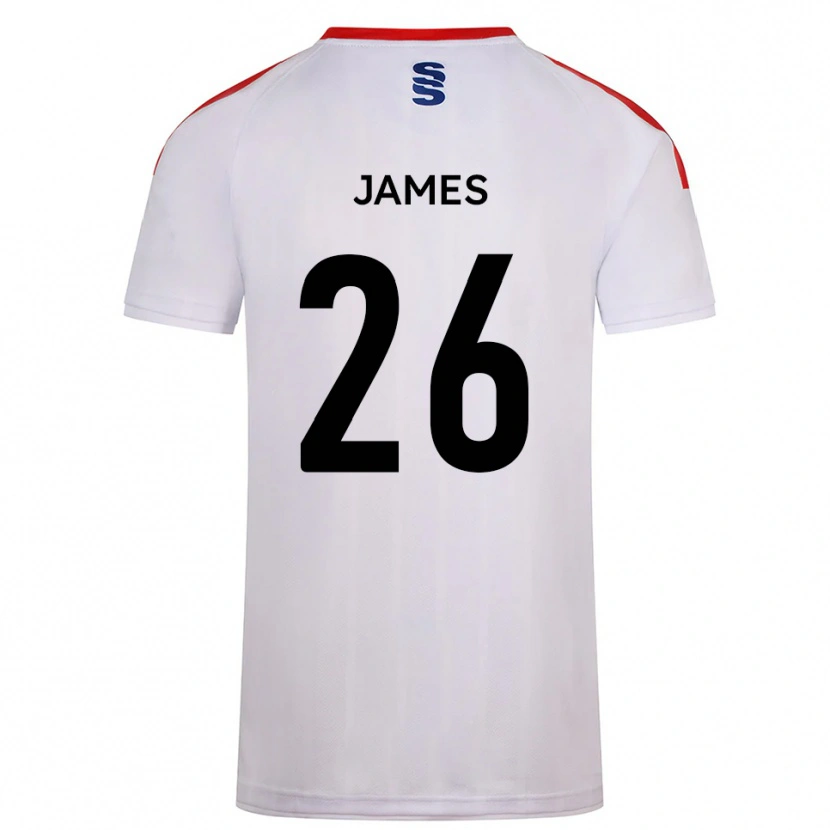 Danxen Pánské Nicola James #26 Bílá Tmavě Modrá Domů Hráčské Dresy 2025/26 Dres