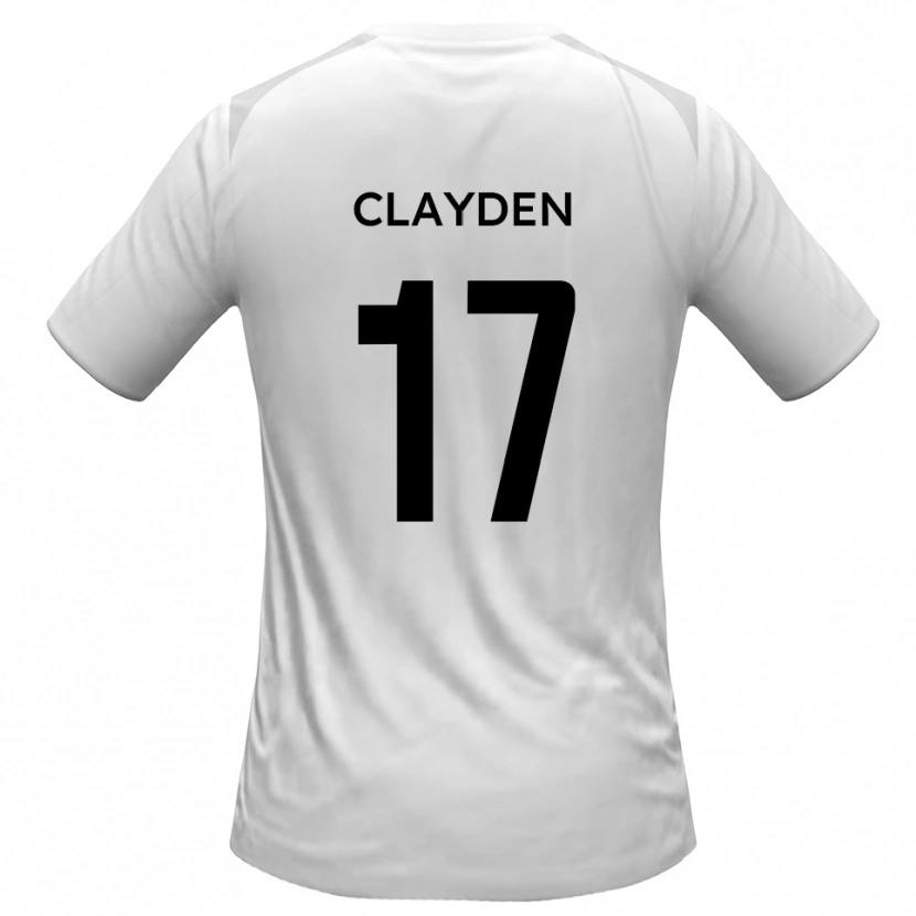 Danxen Pánské Charles Clayden #17 Bílá Šedá Domů Hráčské Dresy 2025/26 Dres