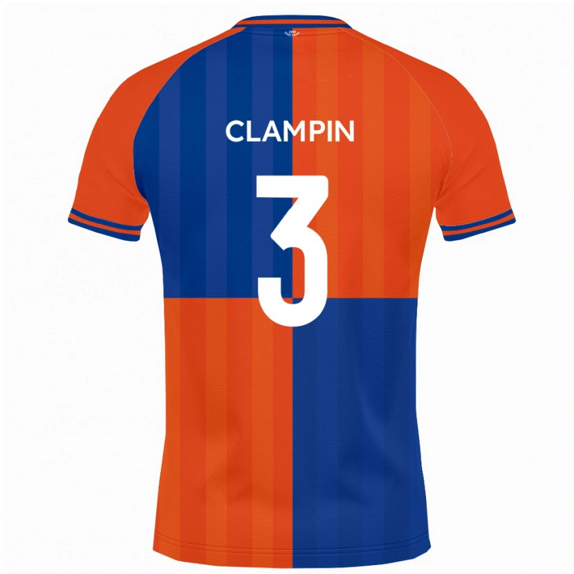 Danxen Pánské Ryan Clampin #3 Oranžová Královská Modř Domů Hráčské Dresy 2025/26 Dres