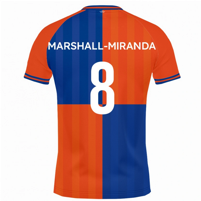 Danxen Pánské Marley Marshall-Miranda #8 Oranžová Královská Modř Domů Hráčské Dresy 2025/26 Dres