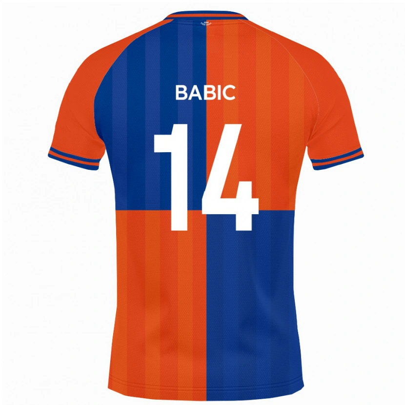 Danxen Pánské Goran Babic #14 Oranžová Královská Modř Domů Hráčské Dresy 2025/26 Dres