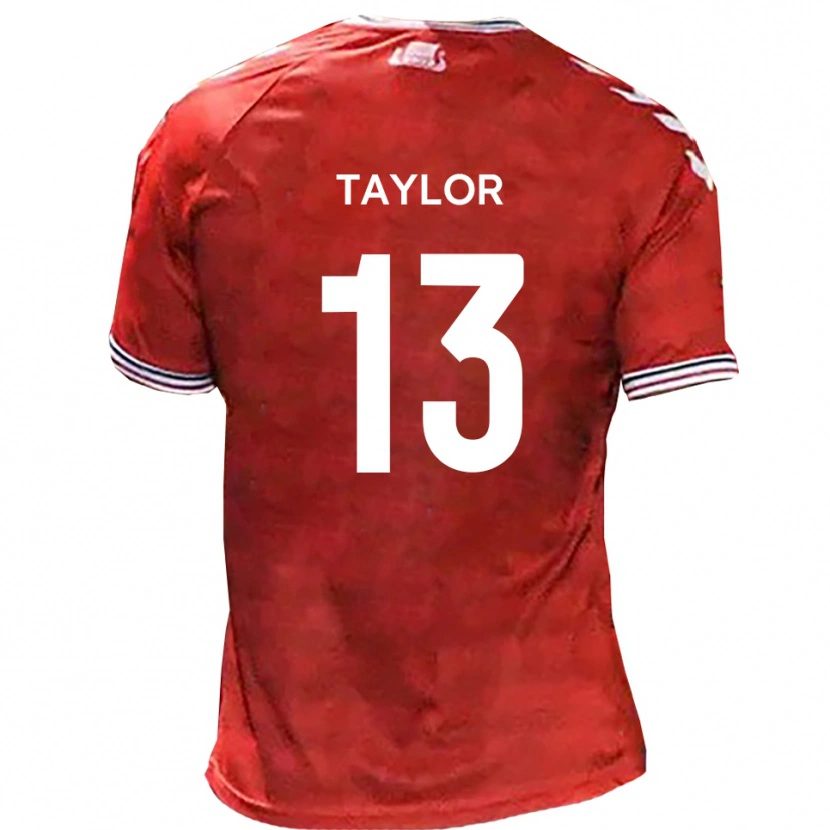 Danxen Pánské Sam Taylor #13 Červená Bílá Domů Hráčské Dresy 2025/26 Dres