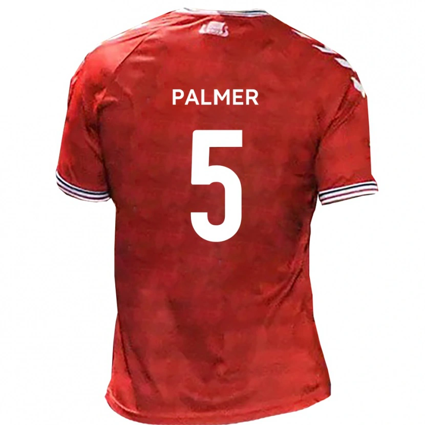 Danxen Pánské Ashley Palmer #5 Červená Bílá Domů Hráčské Dresy 2025/26 Dres