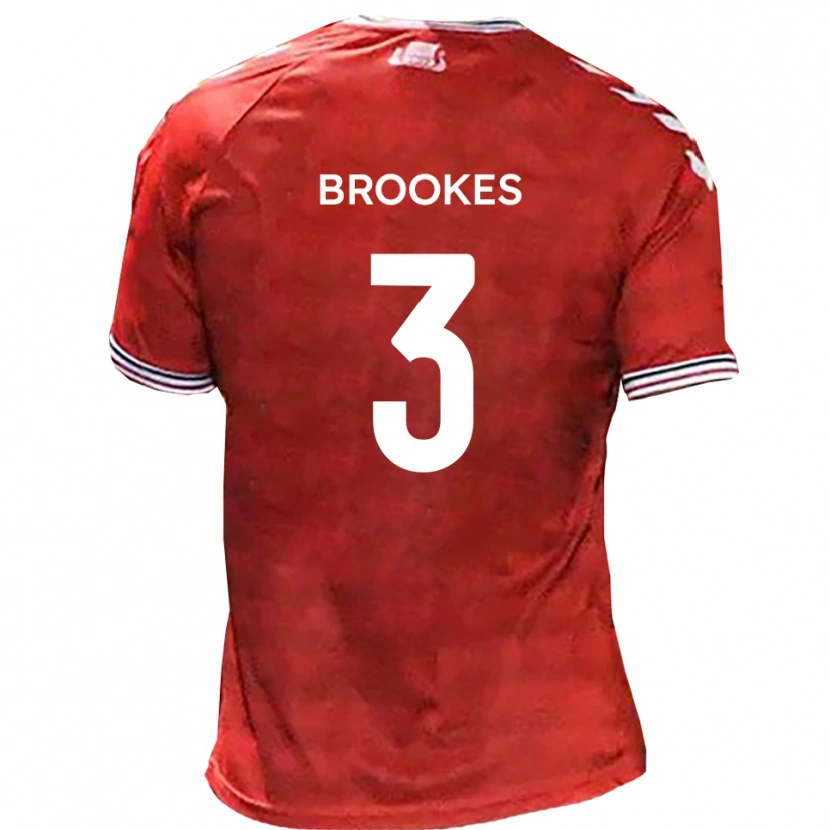 Danxen Pánské Ben Brookes #3 Červená Bílá Domů Hráčské Dresy 2025/26 Dres