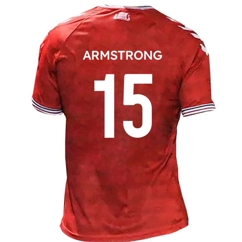 Danxen Pánské Marvin Armstrong #15 Červená Bílá Domů Hráčské Dresy 2025/26 Dres