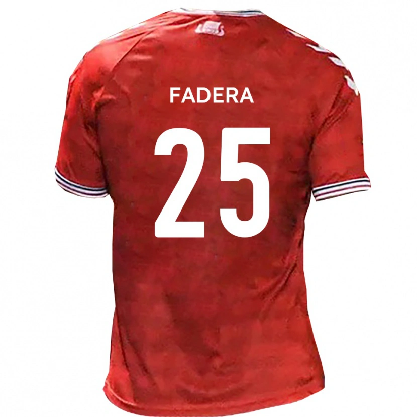Danxen Pánské Mo Fadera #25 Červená Bílá Domů Hráčské Dresy 2025/26 Dres