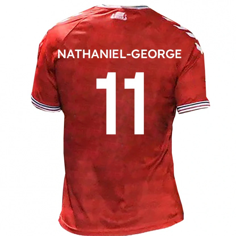 Danxen Pánské Ashley Nathaniel-George #11 Červená Bílá Domů Hráčské Dresy 2025/26 Dres