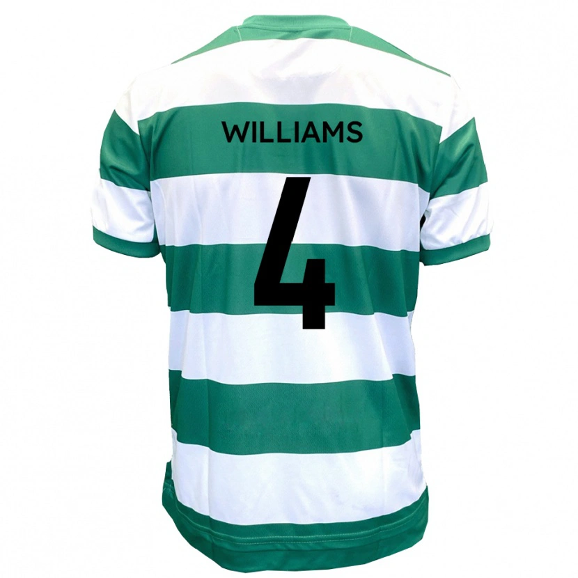 Danxen Pánské Morgan Williams #4 Zelená Bílá Domů Hráčské Dresy 2025/26 Dres