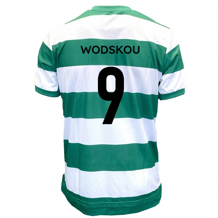 Danxen Pánské Ben Wodskou #9 Zelená Bílá Domů Hráčské Dresy 2025/26 Dres
