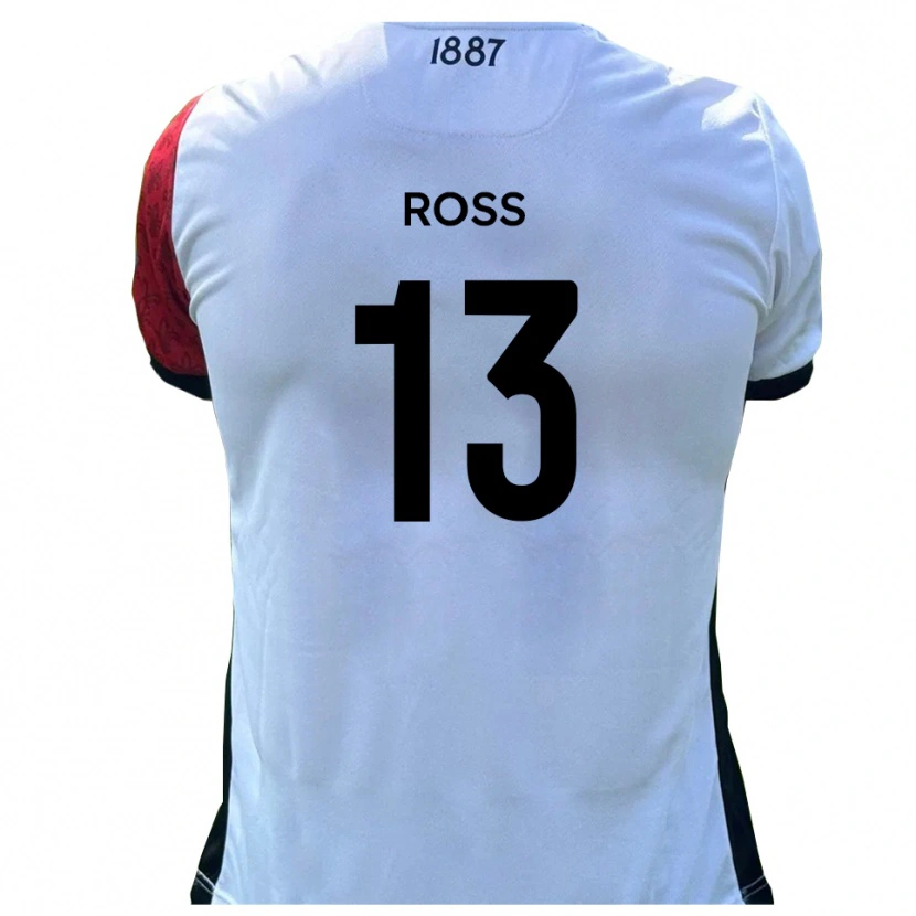 Danxen Pánské Craig Ross #13 Červená Bílá Domů Hráčské Dresy 2025/26 Dres