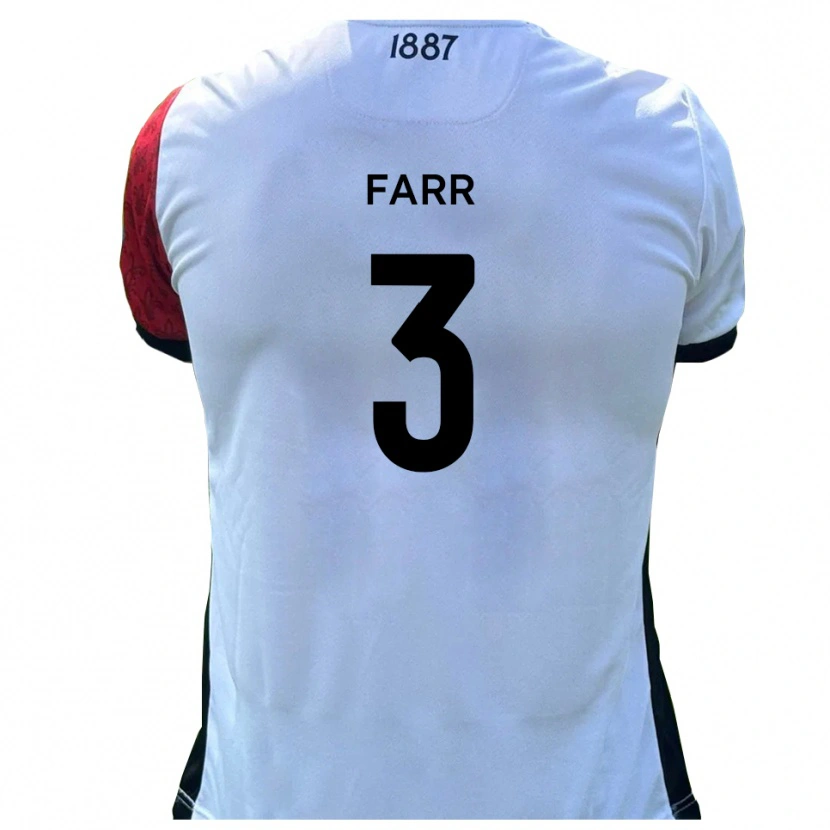Danxen Pánské Jacob Farr #3 Červená Bílá Domů Hráčské Dresy 2025/26 Dres