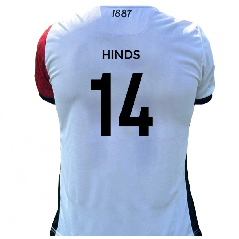 Danxen Pánské Tariq Hinds #14 Červená Bílá Domů Hráčské Dresy 2025/26 Dres