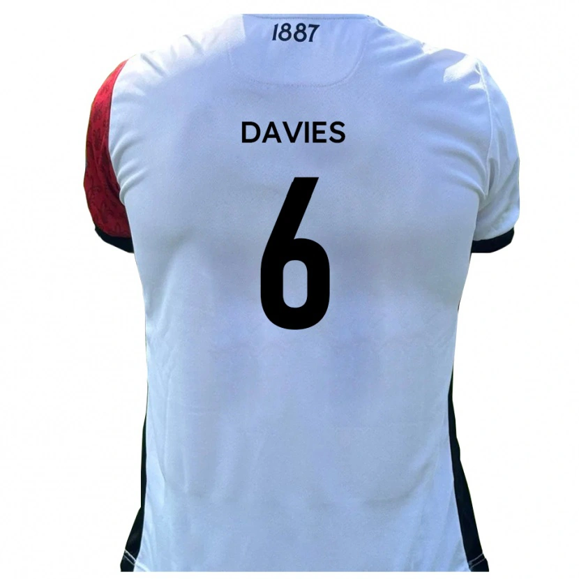 Danxen Pánské Dillan Davies #6 Červená Bílá Domů Hráčské Dresy 2025/26 Dres