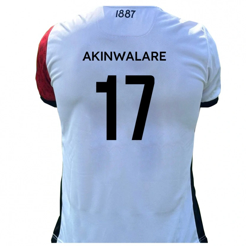 Danxen Pánské Seyi Akinwalare #17 Červená Bílá Domů Hráčské Dresy 2025/26 Dres