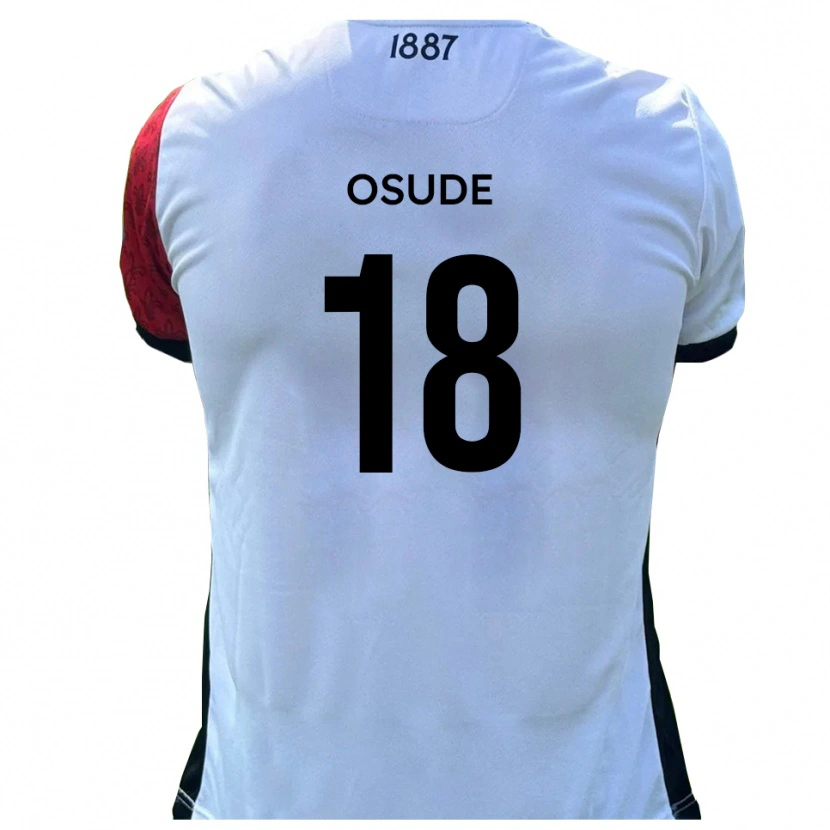 Danxen Pánské Joshua Osude #18 Červená Bílá Domů Hráčské Dresy 2025/26 Dres