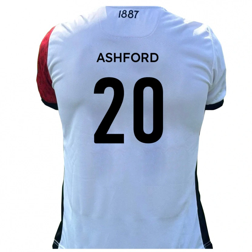 Danxen Pánské Sam Ashford #20 Červená Bílá Domů Hráčské Dresy 2025/26 Dres