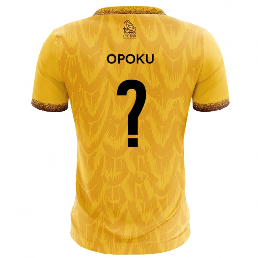 Danxen Pánské Michael Opoku #0 Žlutá Hnědá Domů Hráčské Dresy 2025/26 Dres