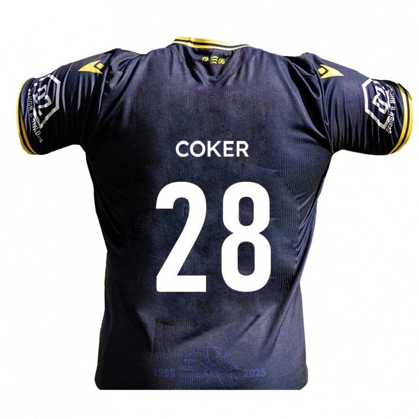Danxen Pánské Oliver Coker #28 Tmavě Modrá Žlutá Domů Hráčské Dresy 2025/26 Dres