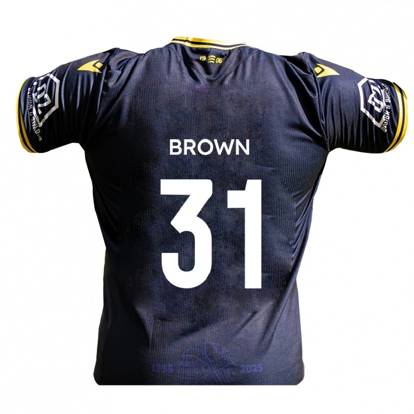 Danxen Pánské Charlie Brown #31 Tmavě Modrá Žlutá Domů Hráčské Dresy 2025/26 Dres