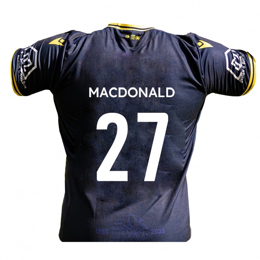 Danxen Pánské Beau Macdonald #27 Tmavě Modrá Žlutá Domů Hráčské Dresy 2025/26 Dres
