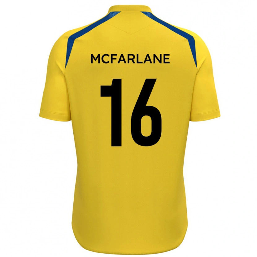 Danxen Pánské Callum Mcfarlane #16 Žlutá Modrá Domů Hráčské Dresy 2025/26 Dres