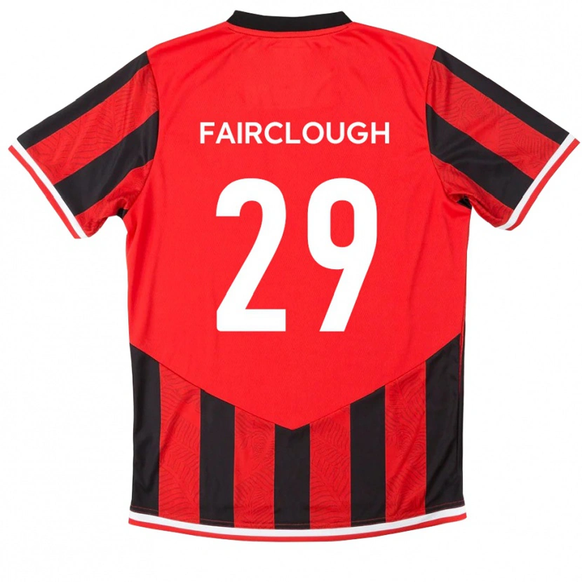 Danxen Pánské Adam Fairclough #29 Červená Černá Domů Hráčské Dresy 2025/26 Dres