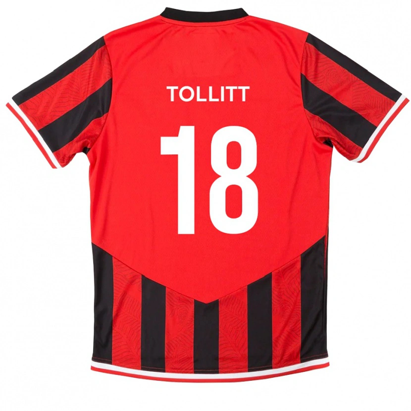 Danxen Pánské Ben Tollitt #18 Červená Černá Domů Hráčské Dresy 2025/26 Dres