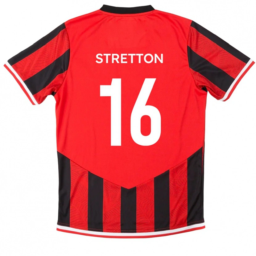 Danxen Pánské Jack Stretton #16 Červená Černá Domů Hráčské Dresy 2025/26 Dres