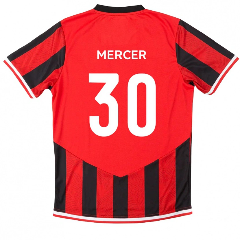 Danxen Pánské Nathan Mercer #30 Červená Černá Domů Hráčské Dresy 2025/26 Dres