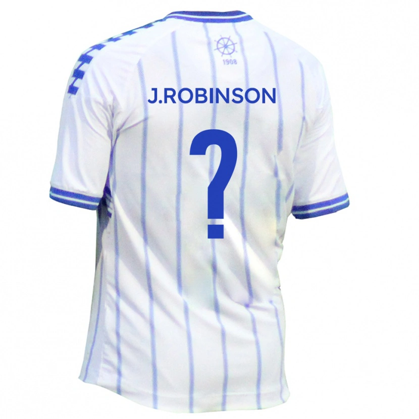 Danxen Pánské Justine Robinson #0 Bílá Modrá Domů Hráčské Dresy 2025/26 Dres