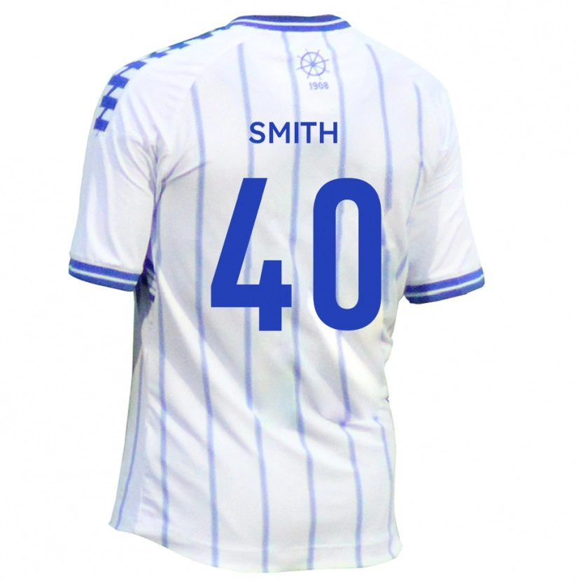 Danxen Pánské Adam Smith #40 Bílá Modrá Domů Hráčské Dresy 2025/26 Dres