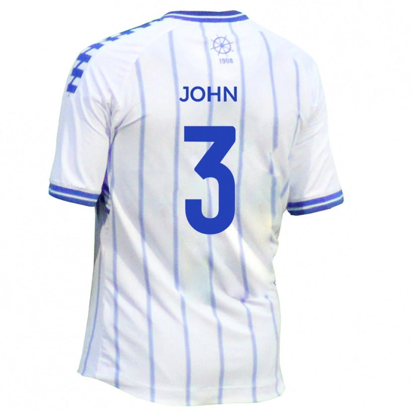 Danxen Pánské Cameron John #3 Bílá Modrá Domů Hráčské Dresy 2025/26 Dres