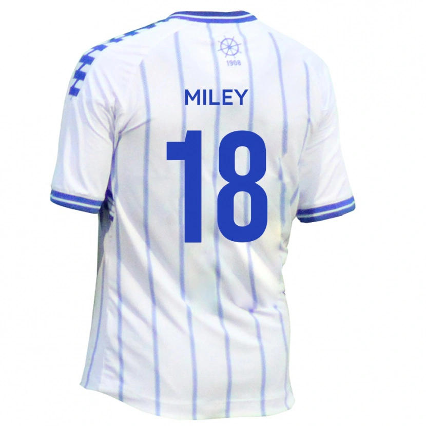 Danxen Pánské Jamie Miley #18 Bílá Modrá Domů Hráčské Dresy 2025/26 Dres