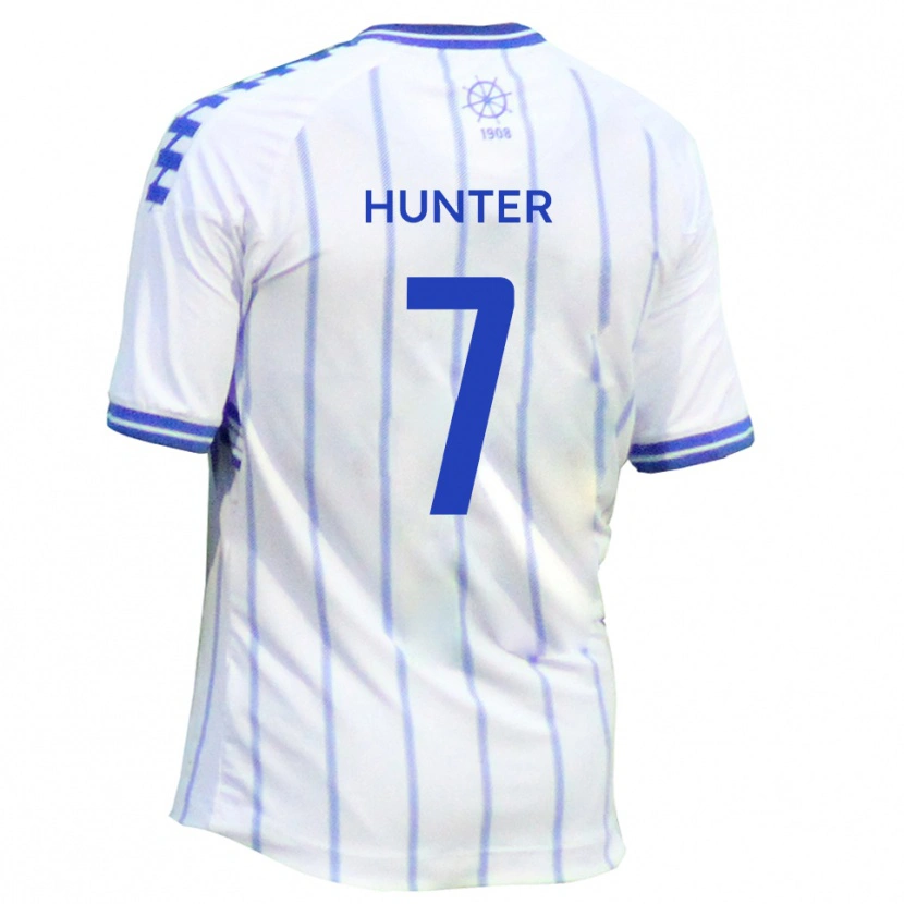 Danxen Pánské Jack Hunter #7 Bílá Modrá Domů Hráčské Dresy 2025/26 Dres